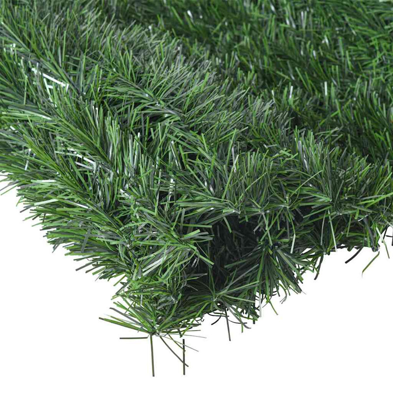 Clôture d'intimité artificielle en PVC vert avec cadre en fer 3,3 x 16,4 pi