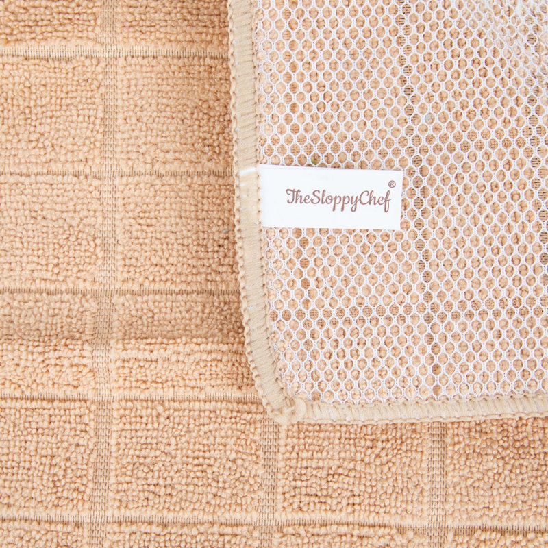 Jacquard Dish Cloth Kitchen Towel, Tan