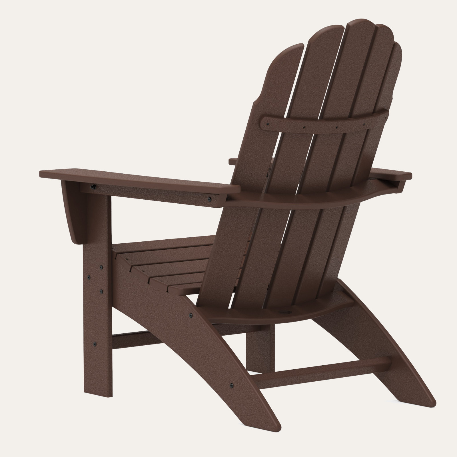 POLYWOOD Vineyard Curveback Resin Adirondack Chair, Mahogany
