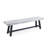 Outdoor Carlisle Benches, Sandblasted Light Gray + Black(Set of 2)-1979344031