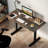 48” x 24” Electric Standing Desk with LED Display 2 Memory Height Settings for Home Rustic Brown+Black-2042360840