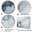 «Blue and White Snow Blooming II - Abstract Shapes», ensemble d'impression d'art mural-595668342-595668337