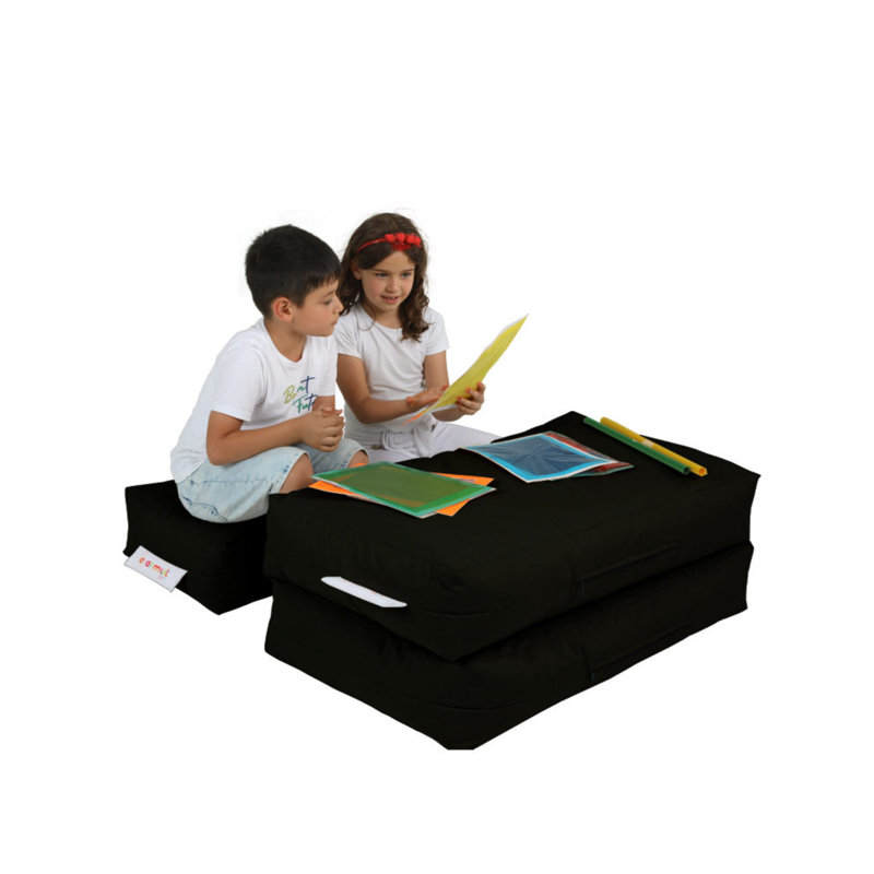 Ensemble de canapé-fauteuil et repose-pieds 3 pièces Junior Outdoor Oasis, Black 100% Polyester