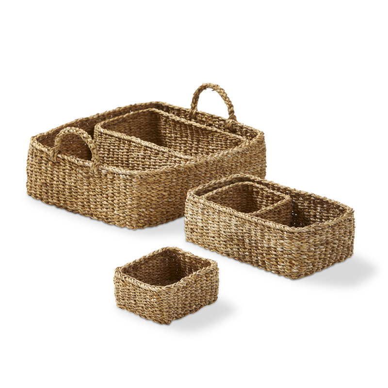  Rectangular Tray W/Small Baskets S/5