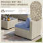 Ensemble de conversation 9 pièces pour patio en rotin avec foyer-1875887117