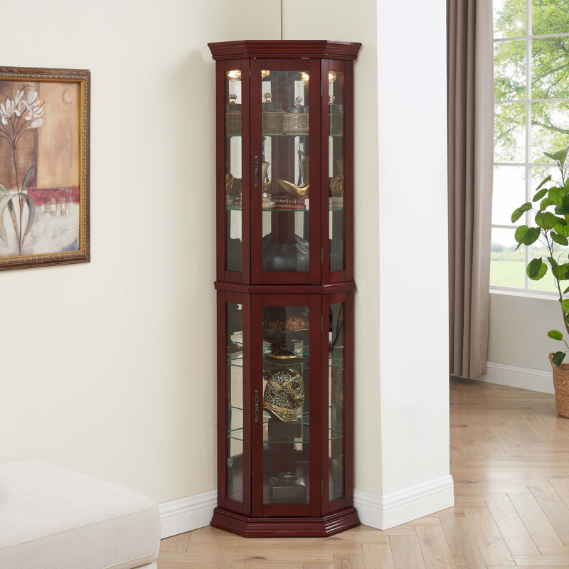 Vitrine de coin avec lumières