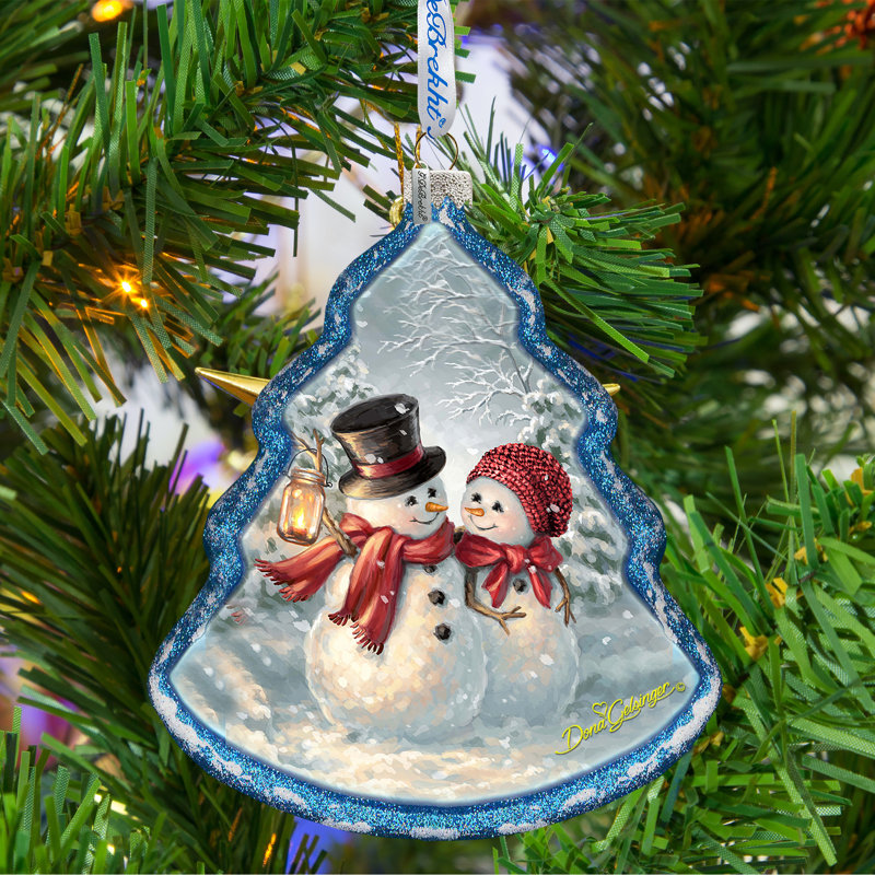Holiday Splendor 4'' Handmade Glass Holiday Shaped Ornament