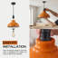 1 - Light Orange Dome Pendant