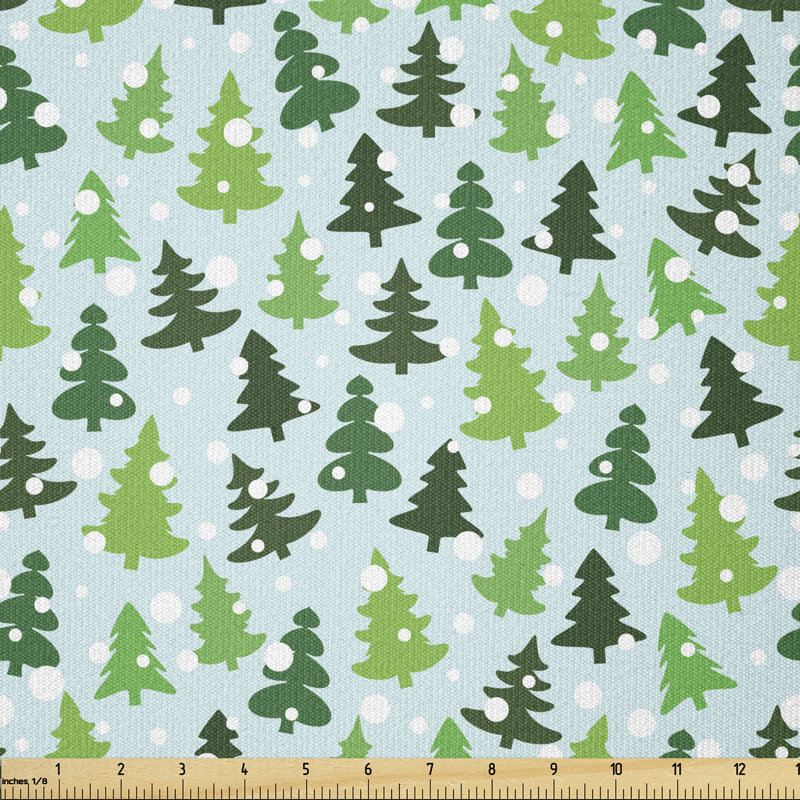 Culzean Silhouettes Fir Trees and Pines Multi-Purpose Fabric