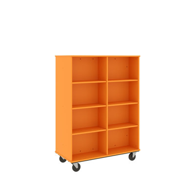 Mobile Double-Sided Bookshelf - 48"W Book Cart