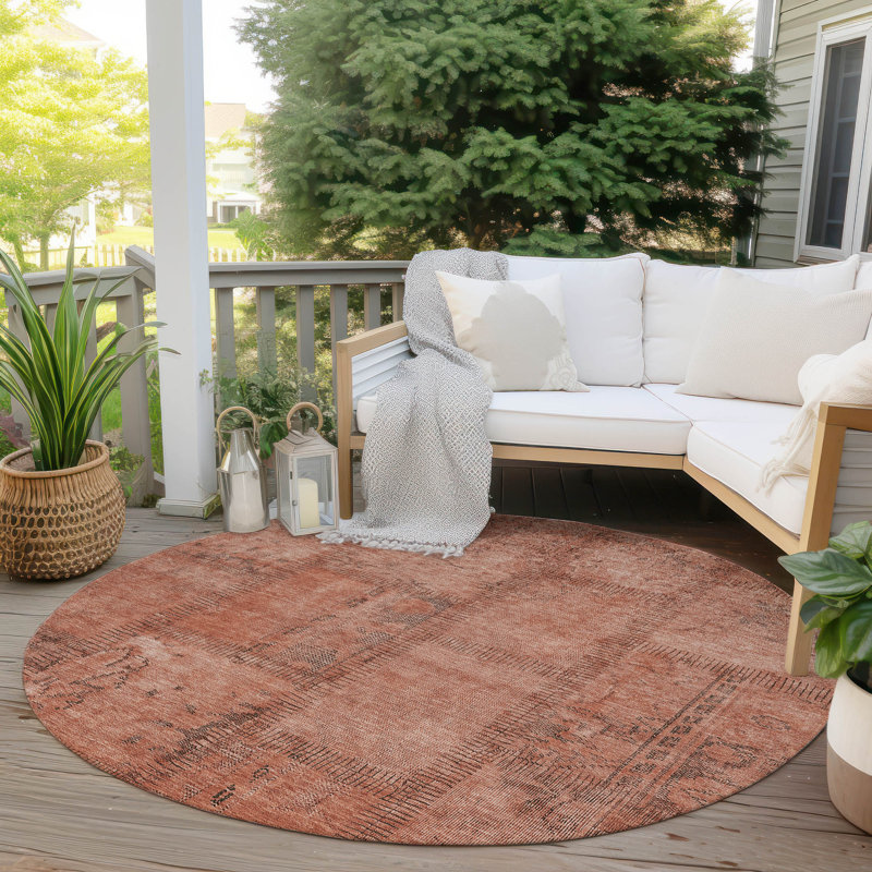 Tapis intérieur / extérieur Mekya, Rond 8 pi