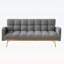 Canapé-lit ajustable de 69 po en polaire douce et polyvalente, confortable et polyvalent pour divers espaces de vie-770632279