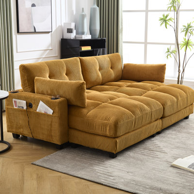 Chaise longue en velours côtelé Corduroy
