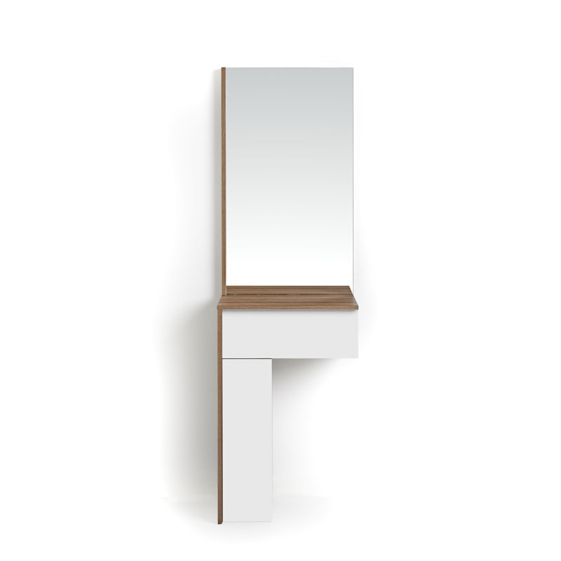 Adelman 55cm Console Table, Walnut/White
