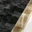 Tapis noir en peau de vache véritable avec bordure dorée-1783948501
