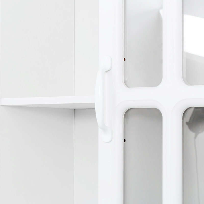 L-Shaped Corner Computer Desk with Drawers, Bookshelf and Hutch, White