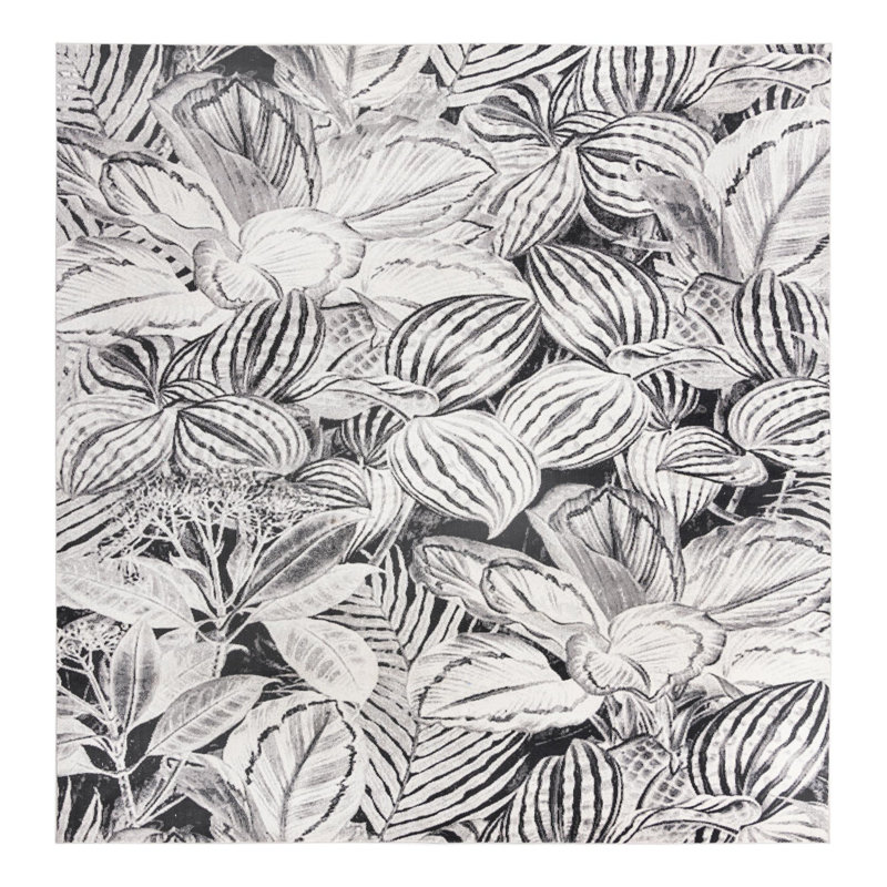 Herington Floral Indoor Rug, Square 10'