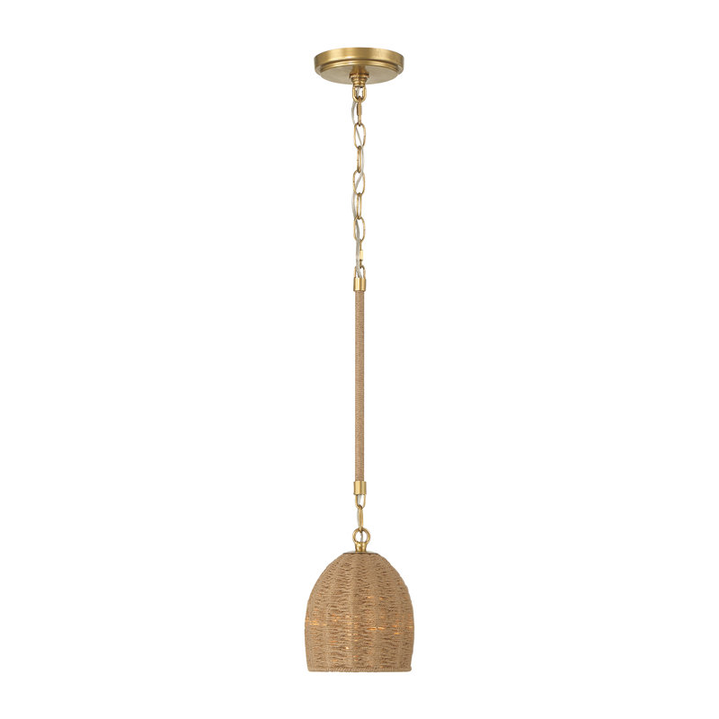Caroll 1 Light Soft Gold Mini Pendant