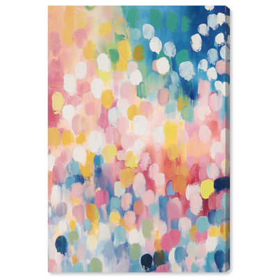 «Joyful Rainfall II», toile de couleur moderne abstraite par Art Remedy