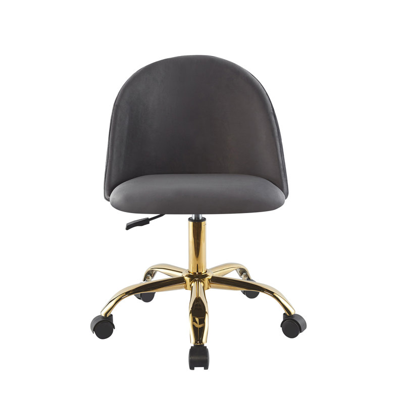 Ganey Velvet Task Chair, Gray
