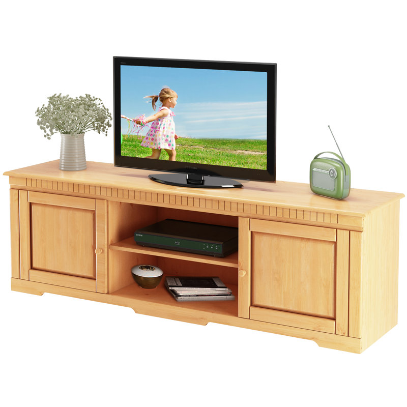 Demerius Unfinished TV Stand for TVs up to 70", Brown