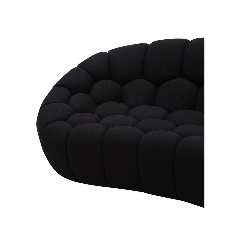 Canapé Blodget, 28.7" H x 104.7" W x 45.3" D, Noir