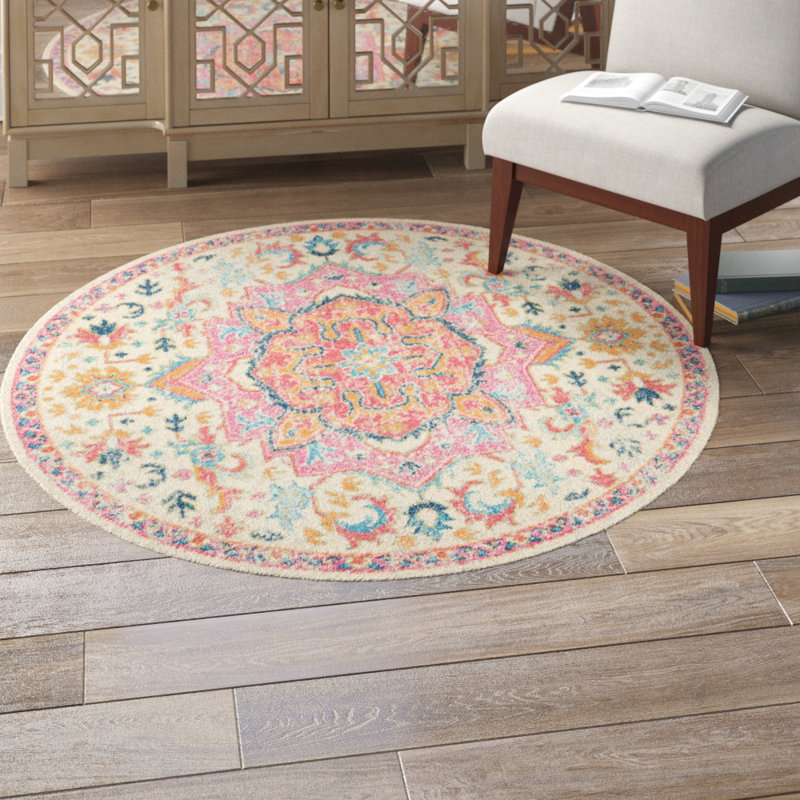 Tapis oriental vert Verda, Rond 8 pi