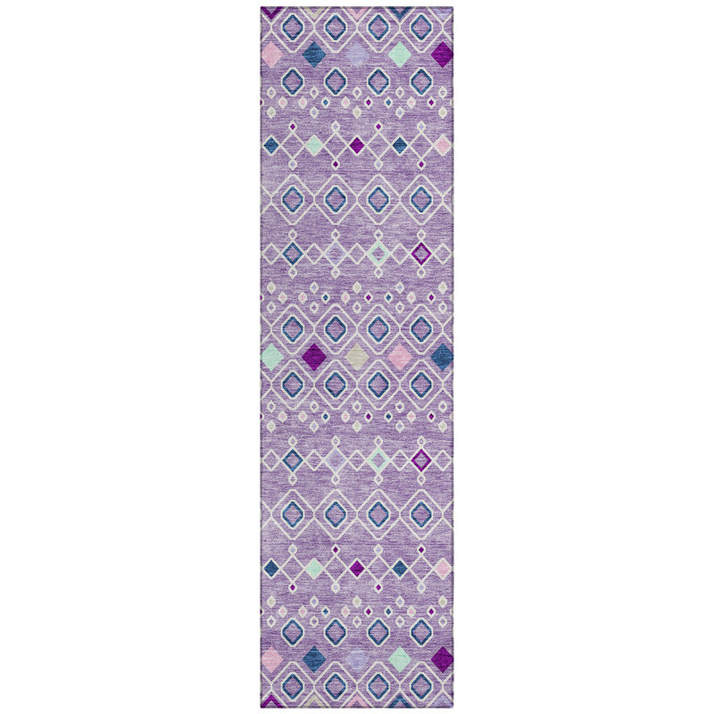 Aleighna Area Rug with Non-Slip Backing, Runner 2'3" x 7'6"