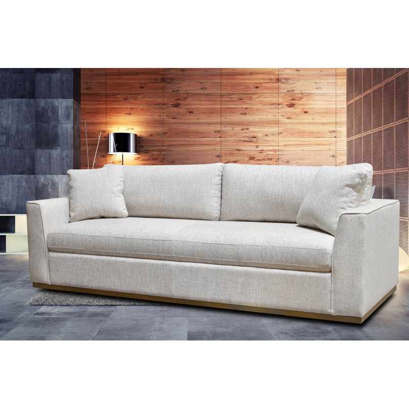 Canapé Danyell - gris anthracite tissé, 100 % polyester crème