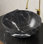 Lavabo de salle de bain 14 ", lavabo vasque en céramique à motif de pierre sans robinet, sans armoire, noir brillant 