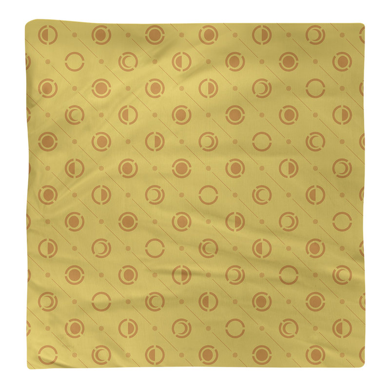 Serviette de coton deux couleurs en lune à phases Noira Gothard, H 0,1 po x l 10 po x P 10 po, Rose / Jaune, Sergé de coton