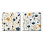 Lison - Ensemble de 2 carrés à motif floral en métal-102684000