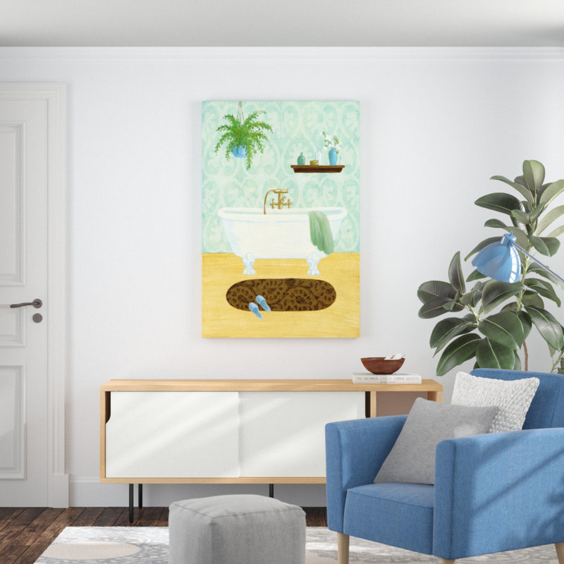 Bath Tranquility I - Painting Print, 122cm H x 81cm W, Wrapped Canvas