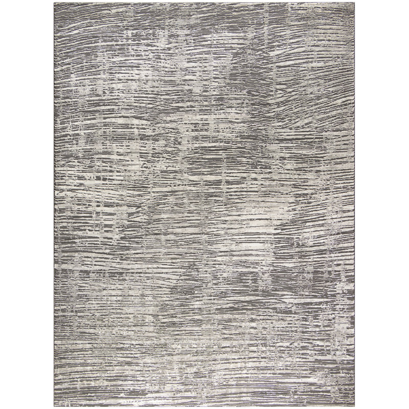 Tapis tissé durable moderne abstrait Ivaline, Rectangle 8 pi x 10 pi