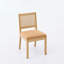 Ensemble de 2 chaises de salle à manger en rotin, chaises de cuisine de ferme avec dossier en canne, chaises d'appoint modernes de style Mid-Century avec structure en bois franc naturel, éponge douce et coussin à ressorts en S pour la cuisine, brun clair-129460949