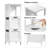 Freestanding Bathroom Cabinet With Open Shelf And 2 Drawers, White Floor Storage Organizer For Bathroom Or Living Room