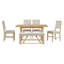 Ensemble de table de salle à manger 6 pièces pour 6, table de cuisine en bois de 60 po et 4 chaises avec banc et base en tréteaux pour la cuisine et la salle à manger-94765289