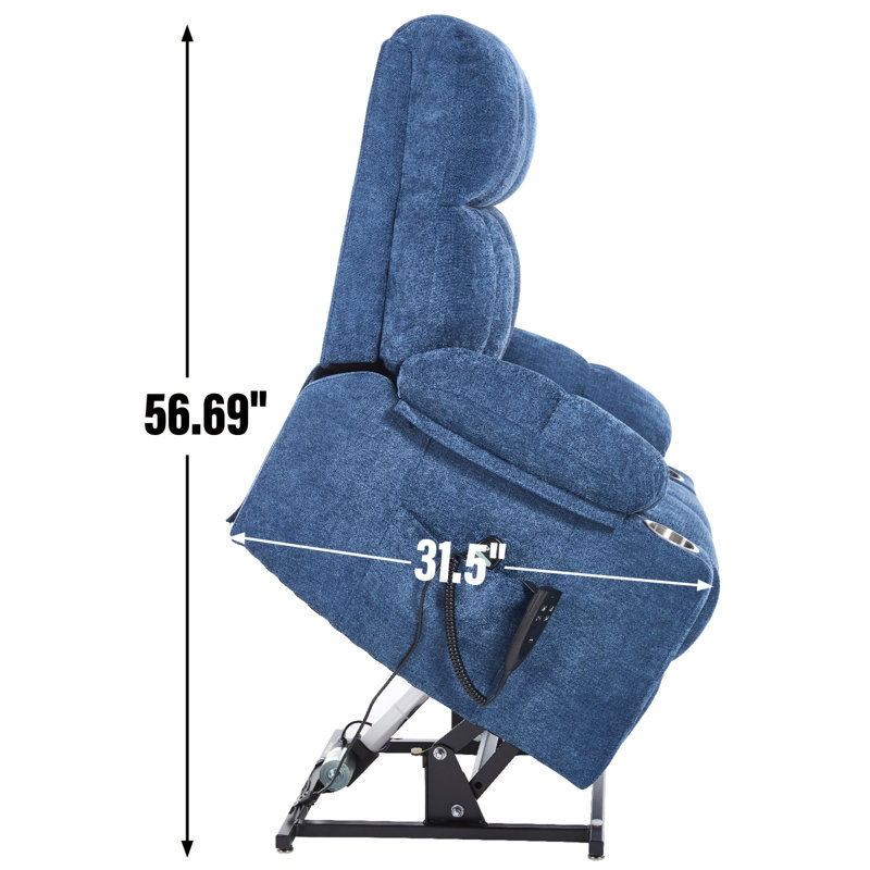 Fauteuil inclinable en chenille robuste avec deux moteurs, idéal pour la relaxation et le massage par vibration
