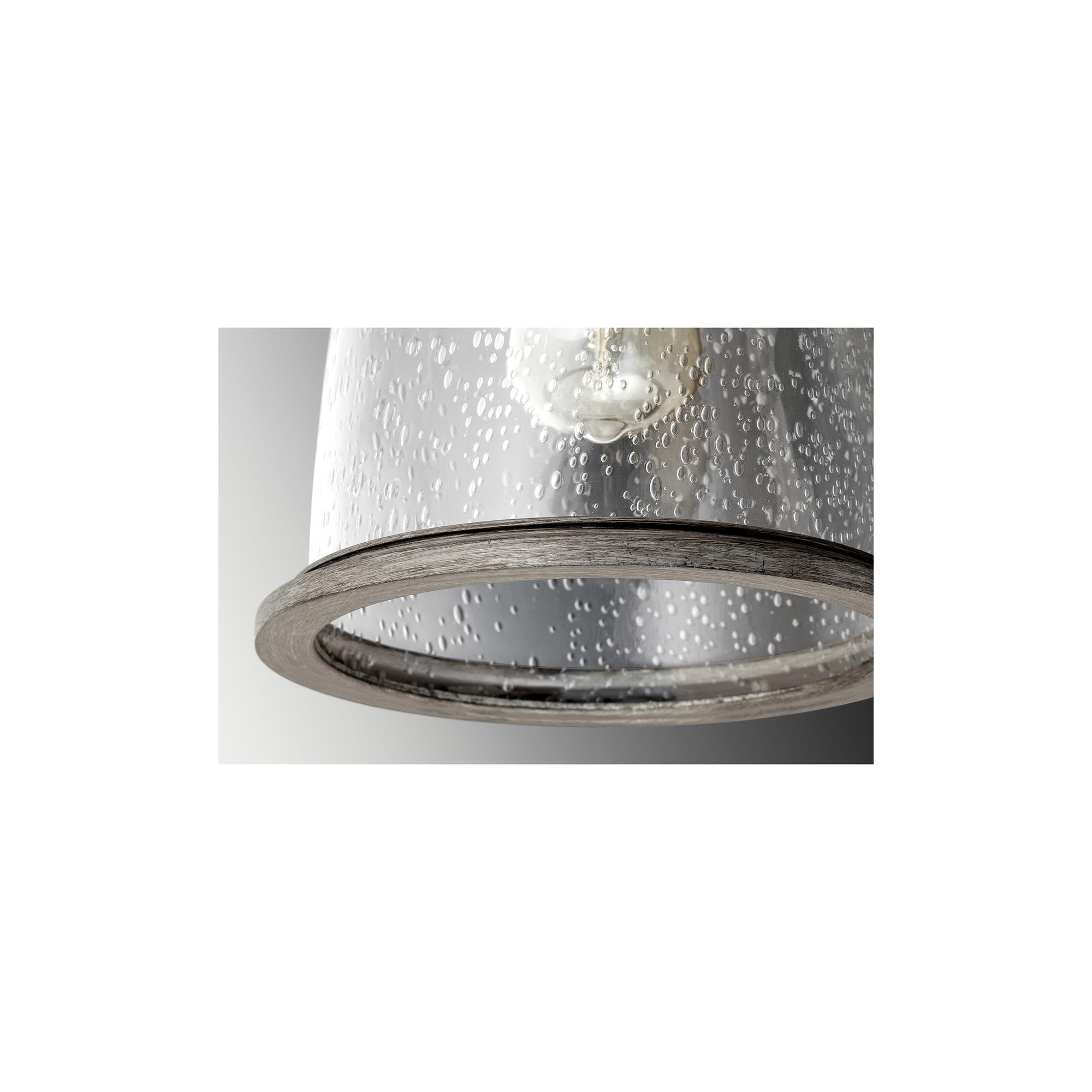 Seeded Outdoor Metal Hanging Lantern, Antique Pewter