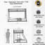 Structure de lit moderne avec tête de lit pour la chambre à coucher-667650761