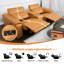 Canapé modulaire en cuir 3 pièces avec 2 porte-gobelets, canapé modulaire confortable pour le salon-1278713281