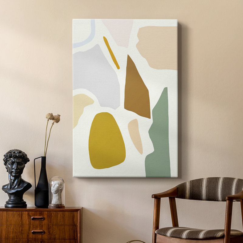 PastelSplotchesI -Custom Wrapped Gallery Cavas, 18" H x 12" W