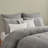 3 Piece Cotton Jacquard Comforter Set Gray