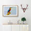 Geometric Kingfisher Bird in Abstract - Framed Print-55727078-55727079