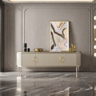 Light luxury high-end design sense TV cabinet