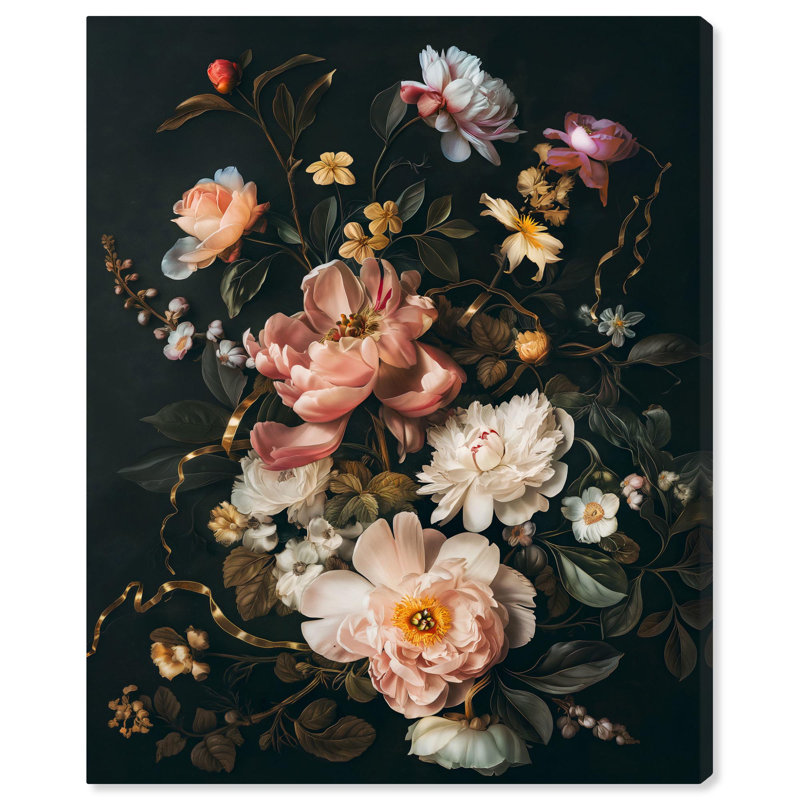 Romantic Muted Floral Canvas Gothic Botanicals by , Toile tendue, H 20 po x l 16 po