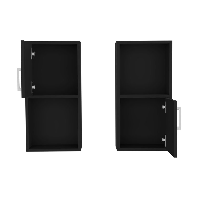 Armoire à pharmacie murale avec deux portes et deux tablettes