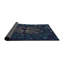 Tapis noir/bleu ciel à motifs-13162499