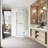 Piedmont 38" W x 38" D x 77" H Hinged Frameless Shower Enclosure with 3/8  Clear Glass&Base-20104212