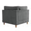 Fauteuil rembourré en velours côtelé gris Seemab-1882476934